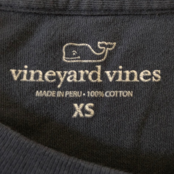 Vineyard Vines Navy Vintage Longsleeve - Picture 2 of 3